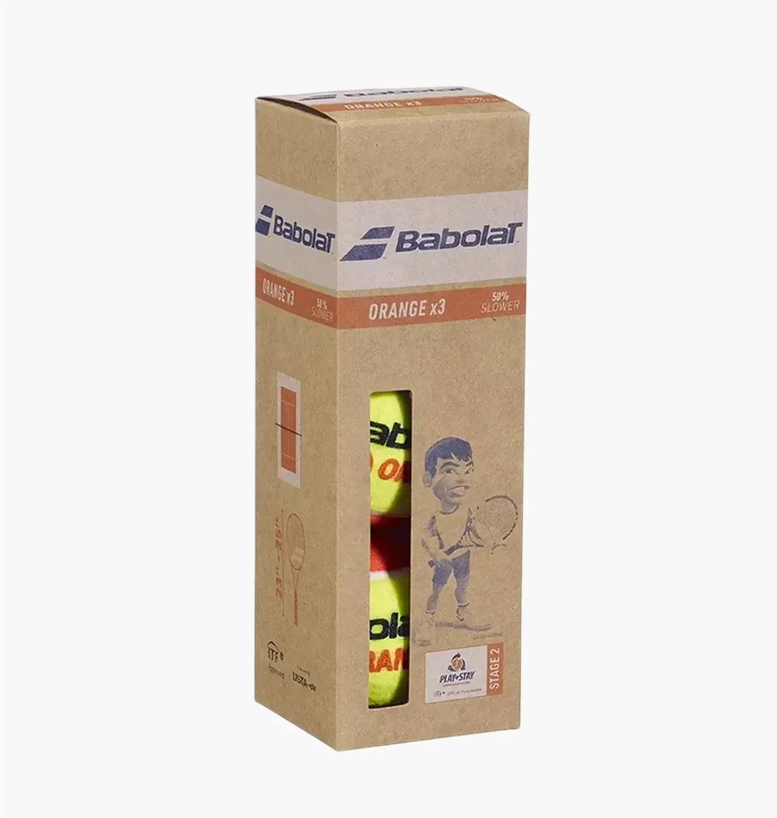 М'ячі для тенісу Babolat ORANGE paper pack 3 ball
