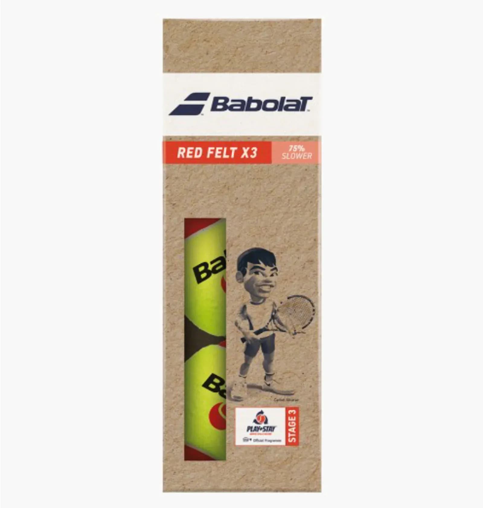 М'ячі для тенісу Babolat RED FELT paper pack 3 ball
