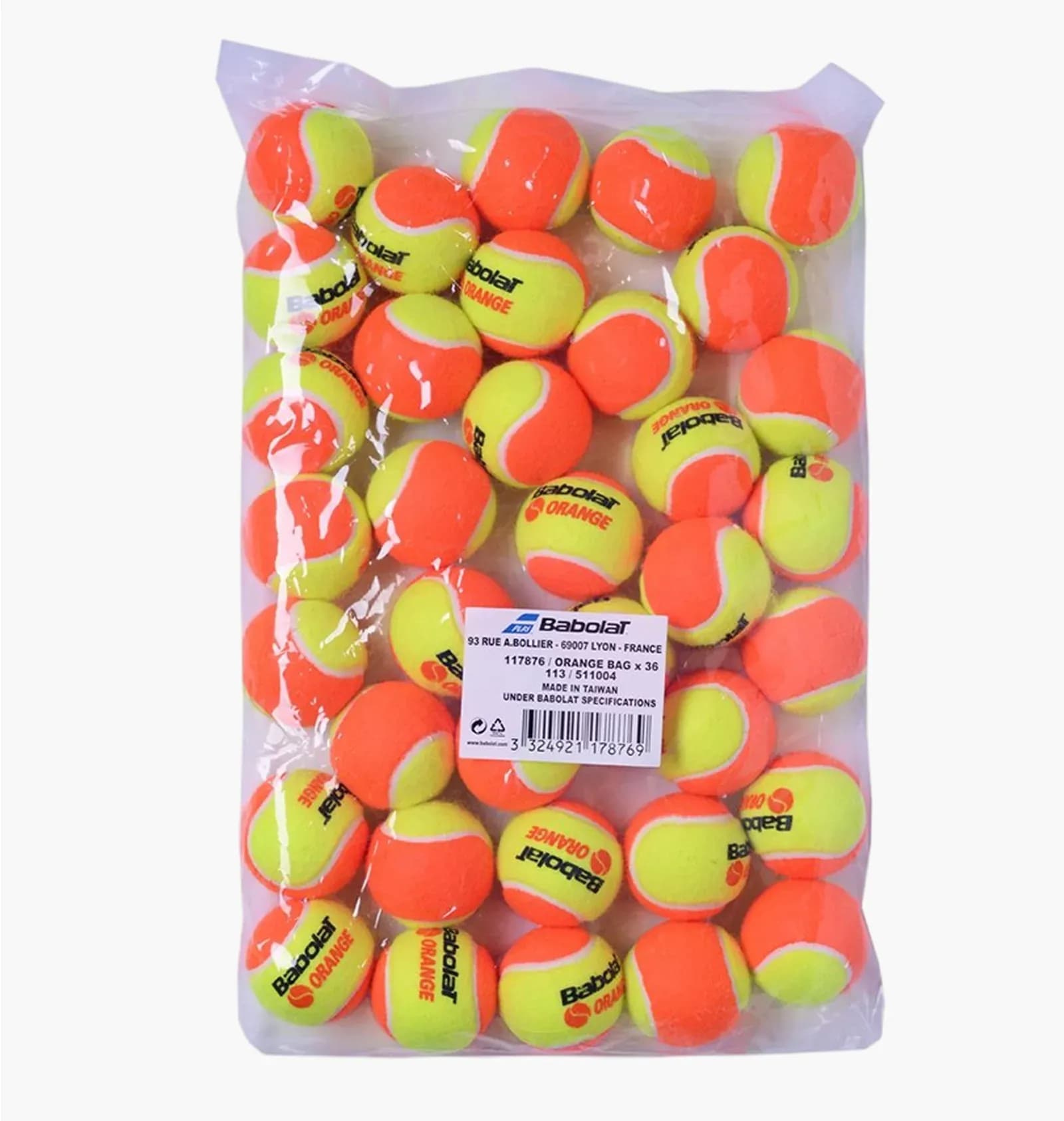 М'ячі для тенісу Babolat Orange 36 bag