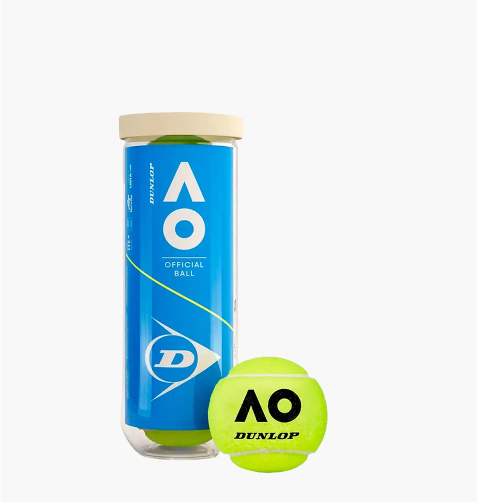 М'ячі для тенісу Dunlop Australian Open 3 ball пластик банка