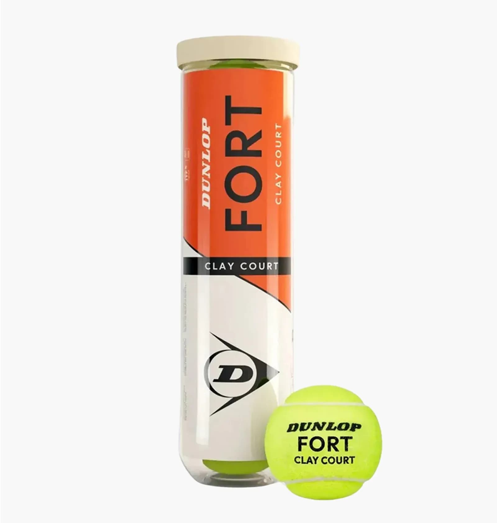 М'ячі для тенісу Dunlop Fort clay court 4B пластик банка
