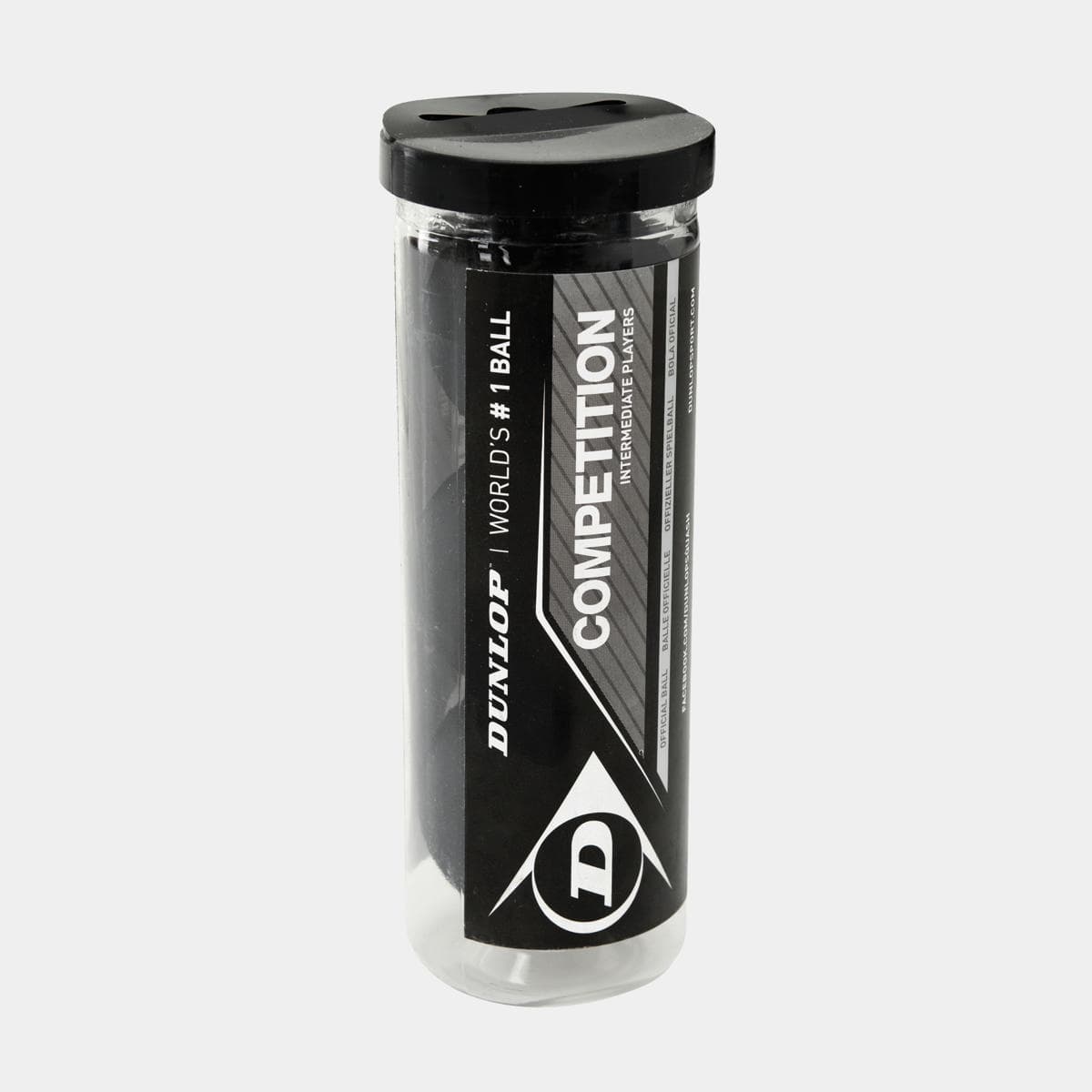 Dunlop Competition Squash Ball 3Ball Tube - Yellow dot